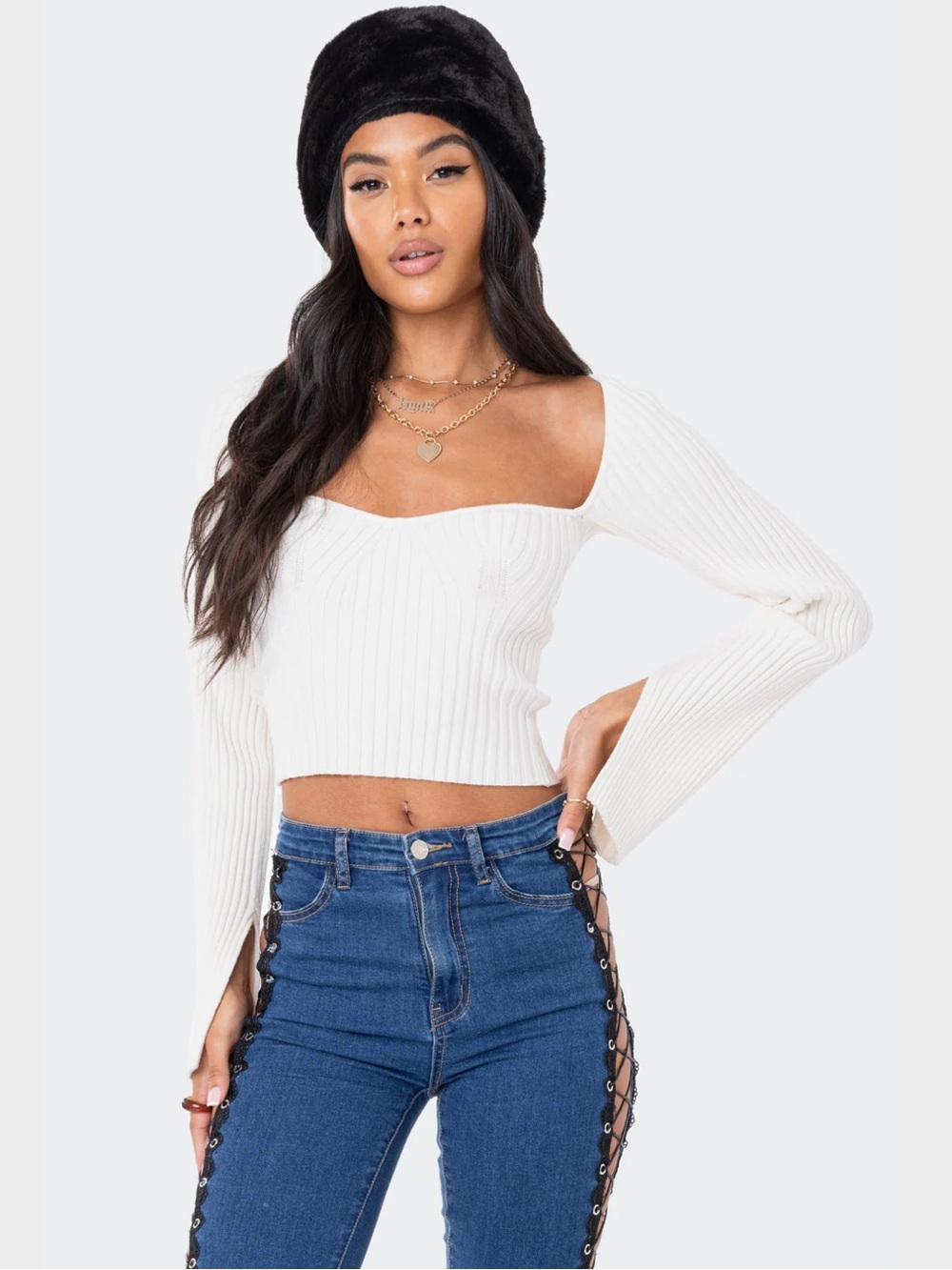 Robbie Sweetheart Knitted Top